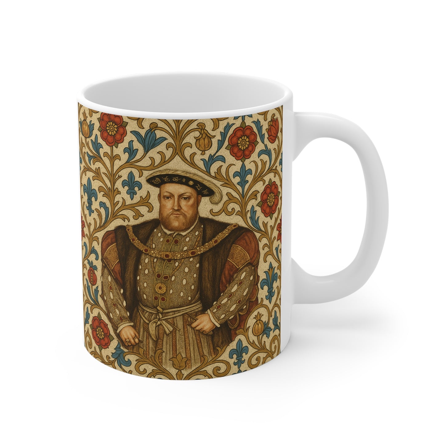 Henry VIII Tudor Rose Pattern Mug