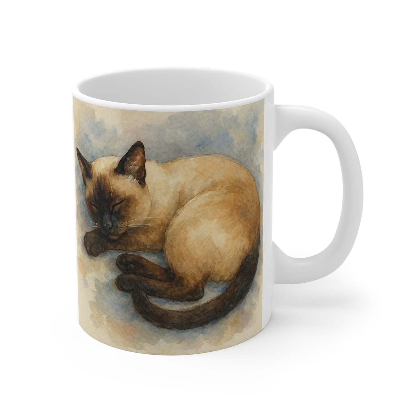 Watercolor Siamese Cat Mug