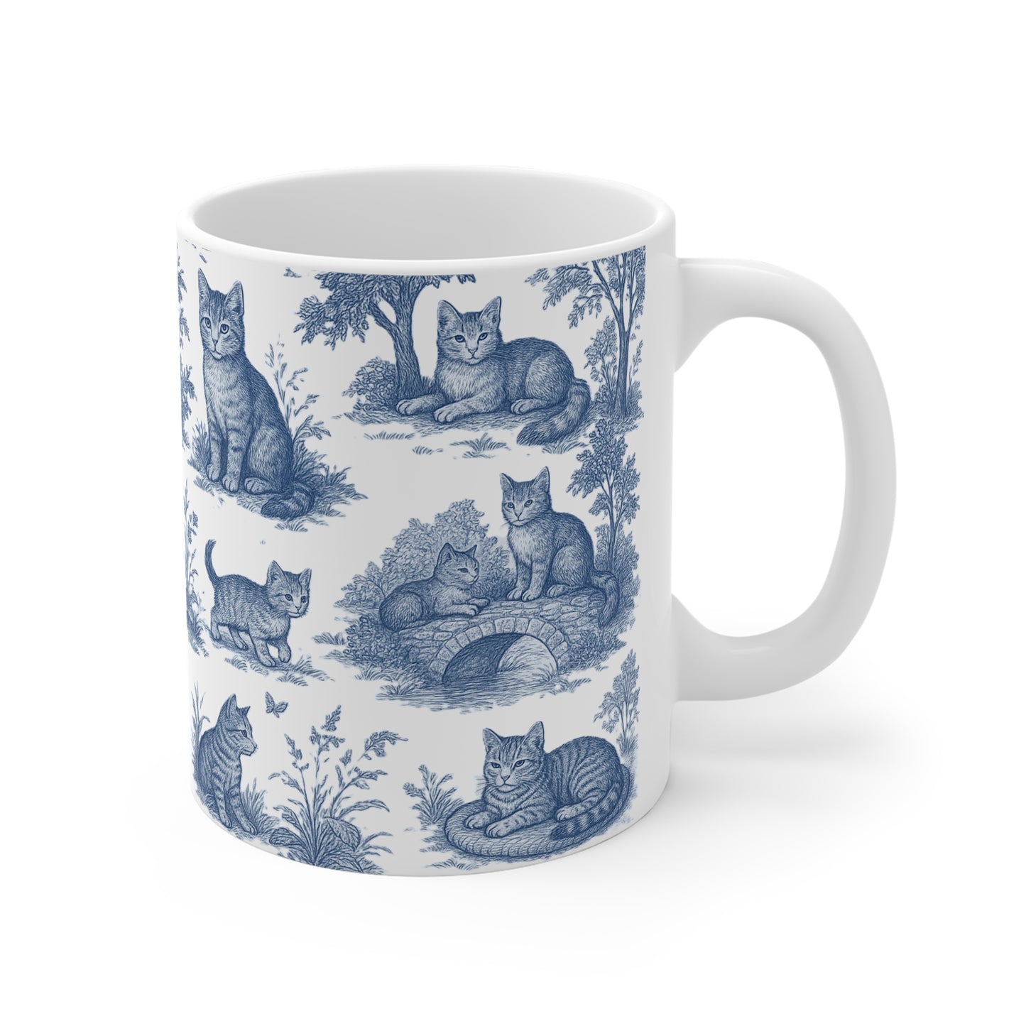 Cat Themed: Toile de Jouy Coffee Mug