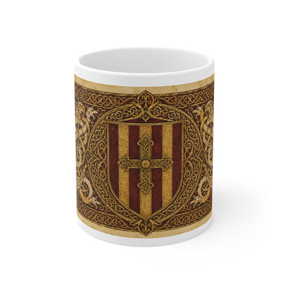Kingdom of Northumbria Mug — Anglo-Saxon Heraldic History Gift