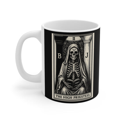 The High Priestess Skeleton, Tarot Card Mug