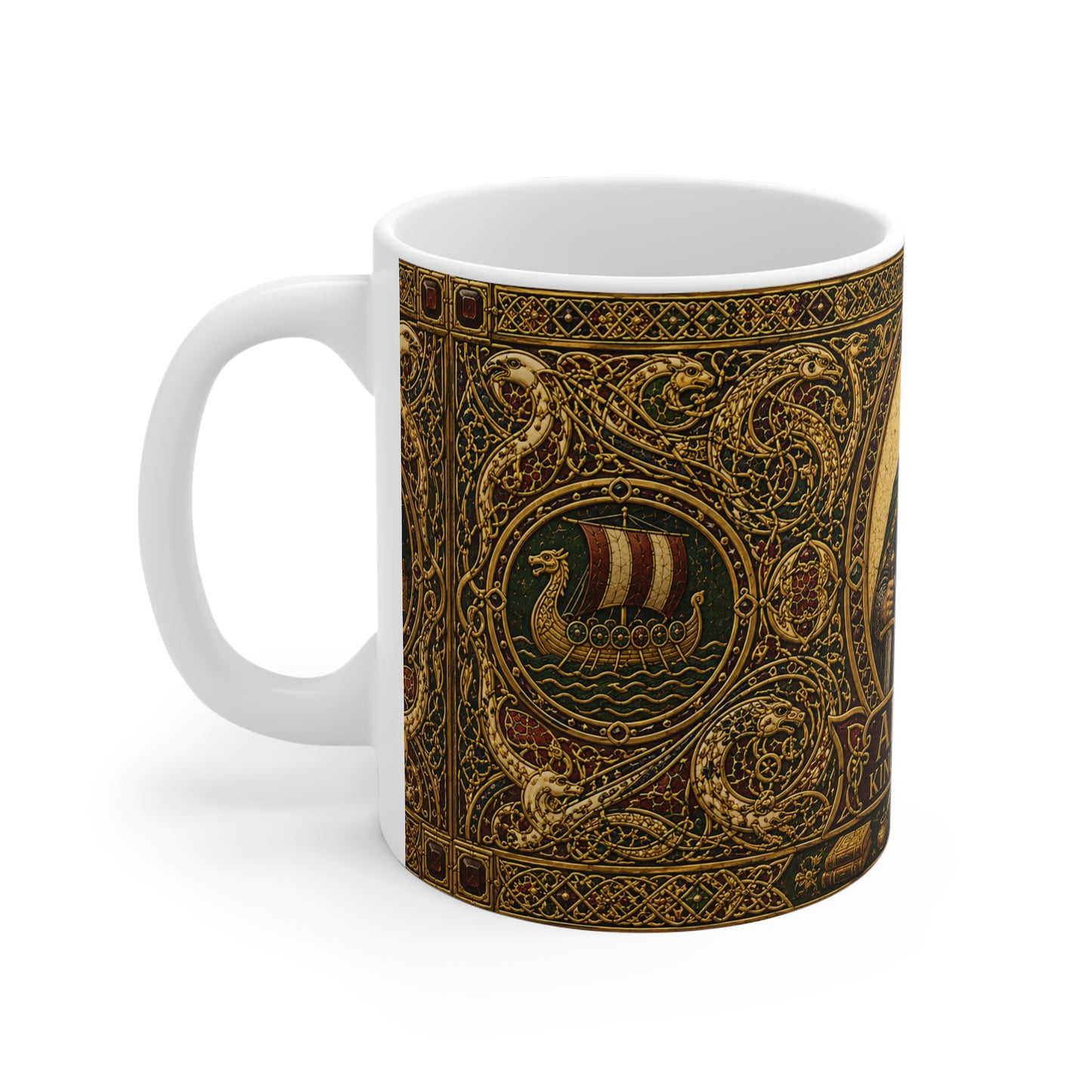Alfred King of Saxons Mug — Anglo-Saxon History Gift for Medieval Enthusiasts