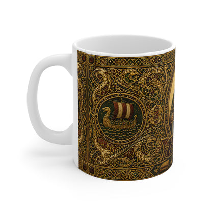 Alfred King of Saxons Mug — Anglo-Saxon History Gift for Medieval Enthusiasts