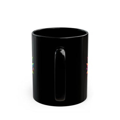 Psychedelic Sun Eye Mug — Third Eye Black Ceramic Coffee Cup