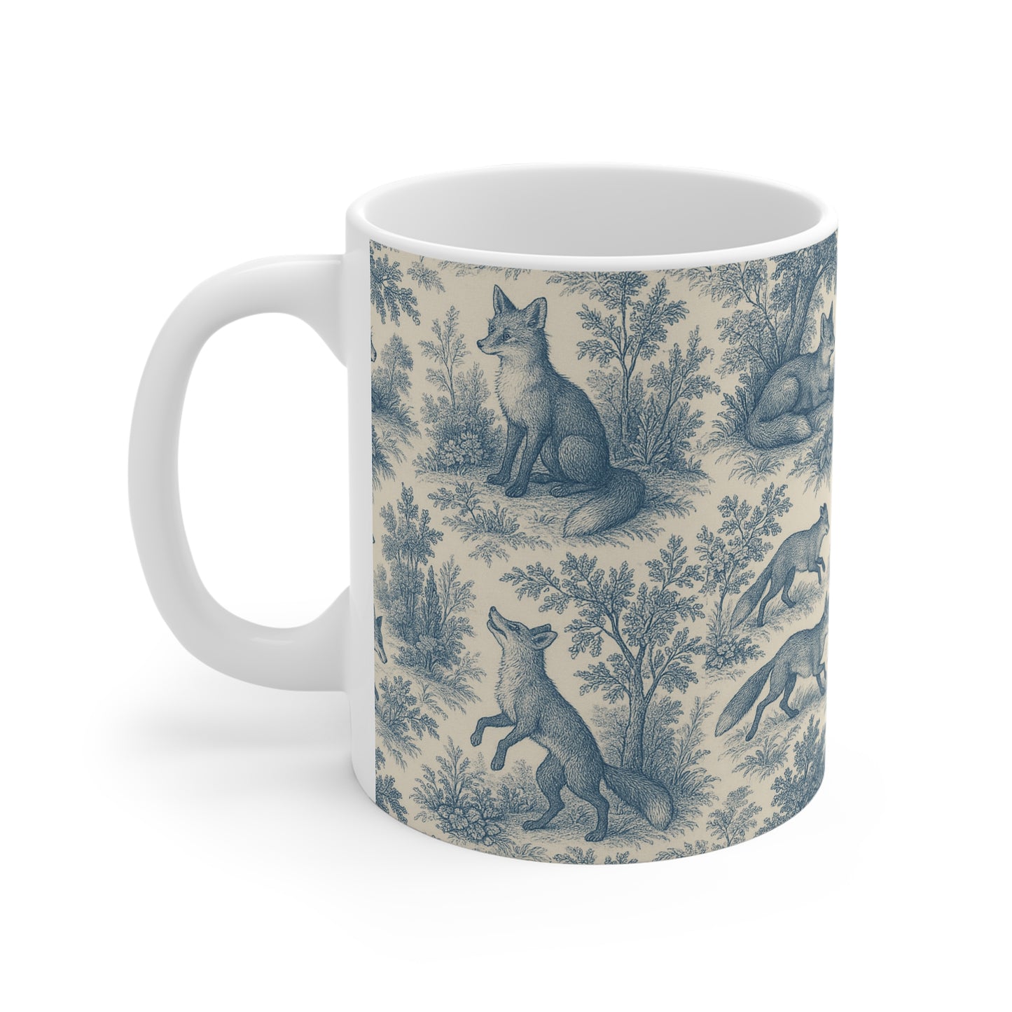 Fox Themed: Toile de Jouy Coffee Mug