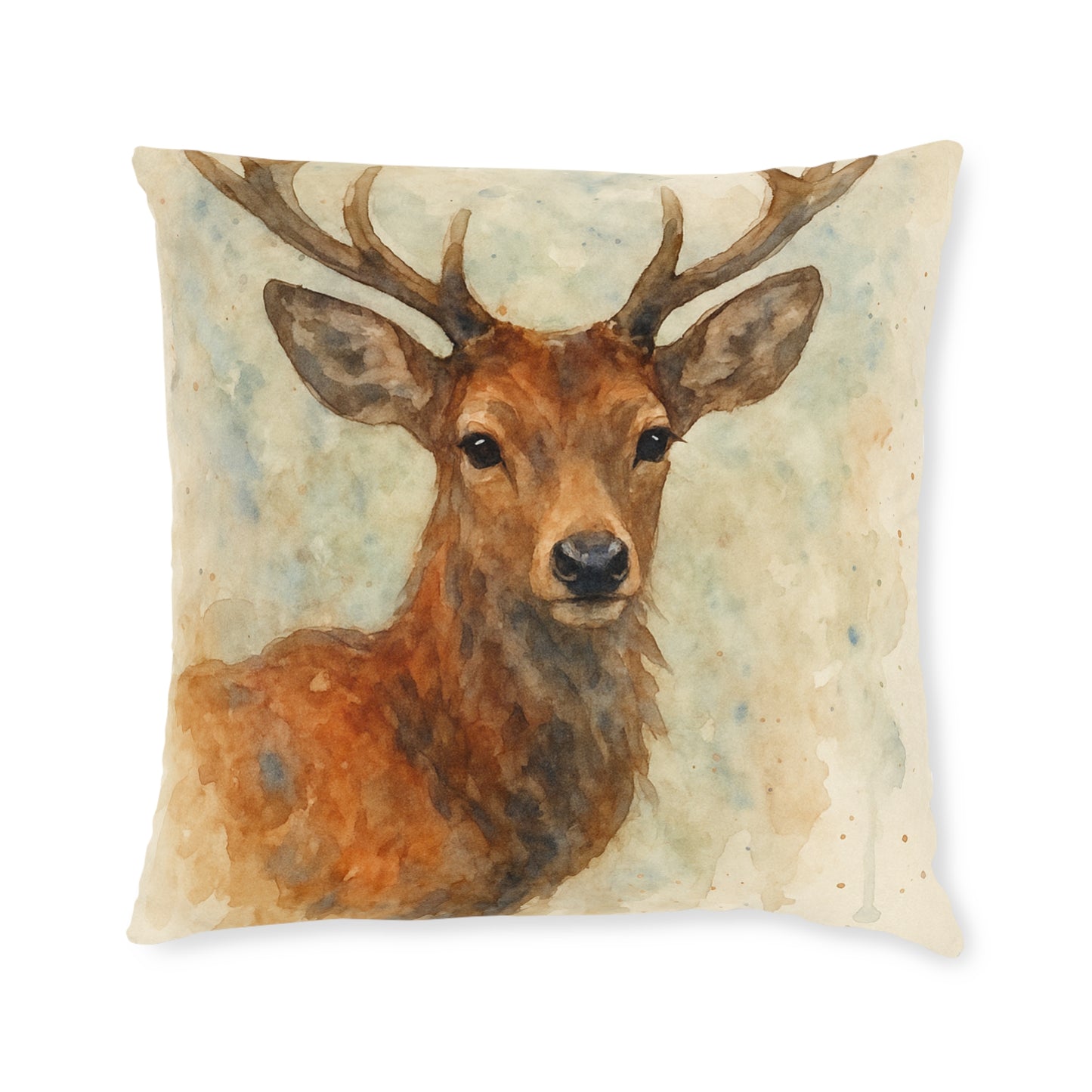 Majestic Stag Throw Cushion — Wildlife Gift for Country Home Decor