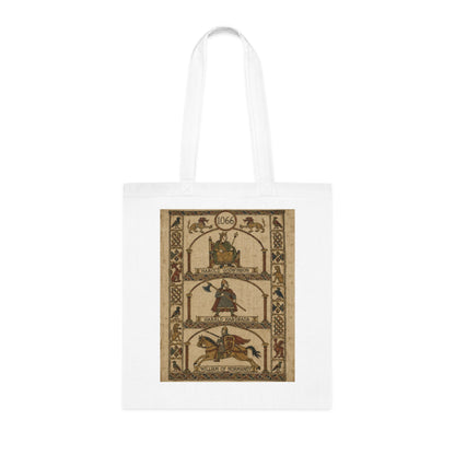 1066 cotton tote bag shown flat, 15 x 16.5 inch shopper