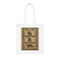 1066 cotton tote bag shown flat, 15 x 16.5 inch shopper