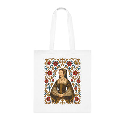 Anne Boleyn portrait tote bag in cotton, Tudor history gift
