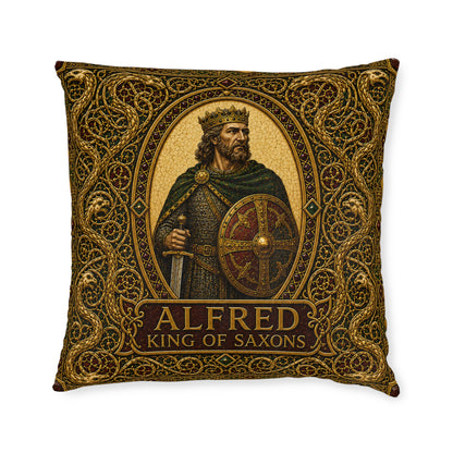 Alfred the Great Saxon King Cushion — Regal History Gift Throw Pillow