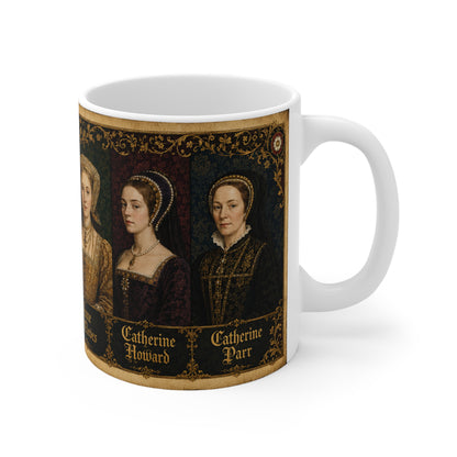 Henry VIII's Six Wives Portrait Mug — Tudor Queens History Gift
