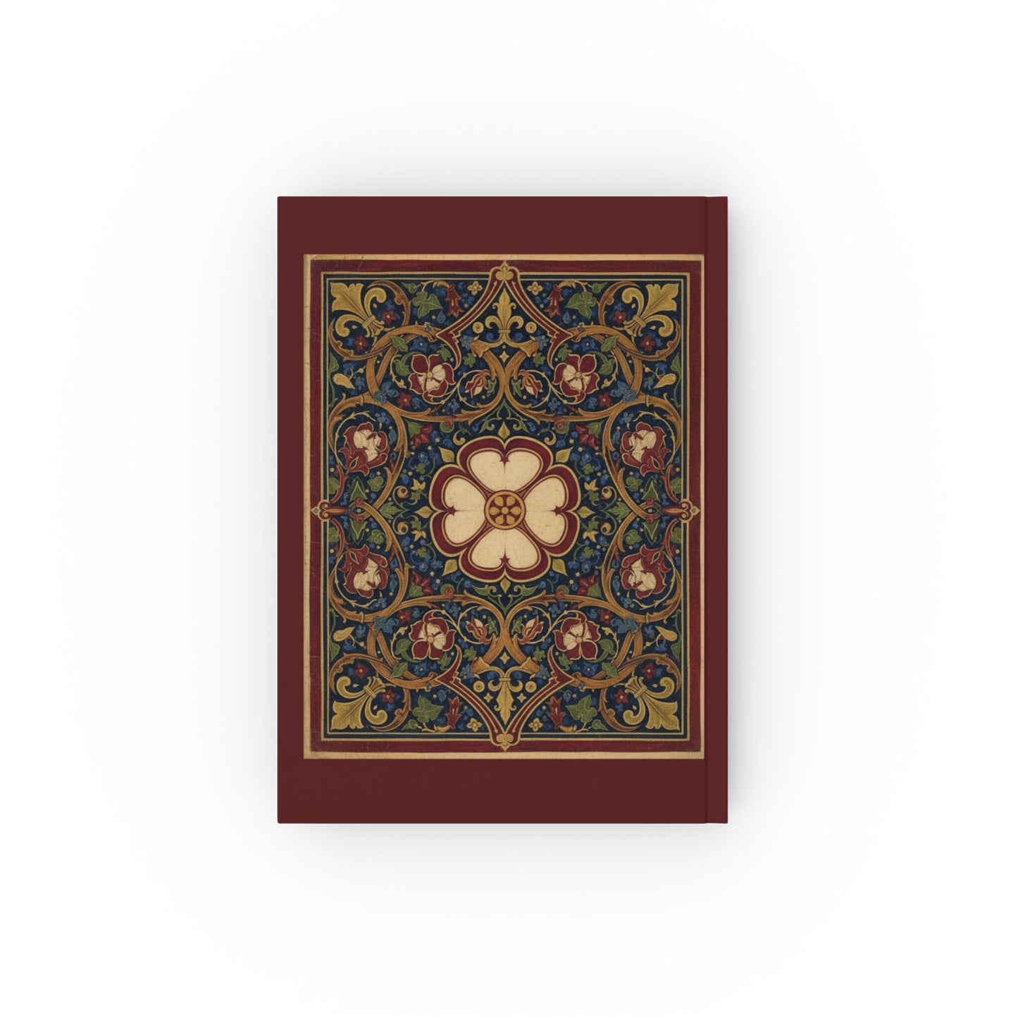 Tudor Rose Hardback Journal — Vintage Pattern Notebook for History Lovers