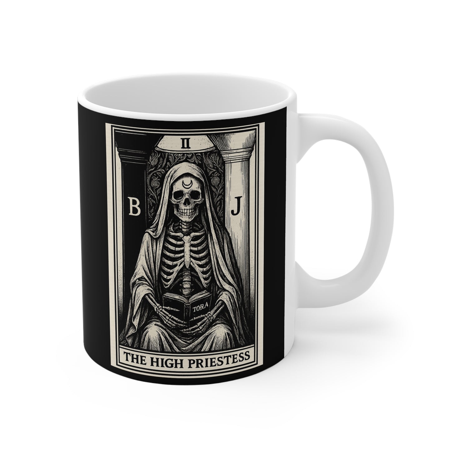 The High Priestess Skeleton, Tarot Card Mug