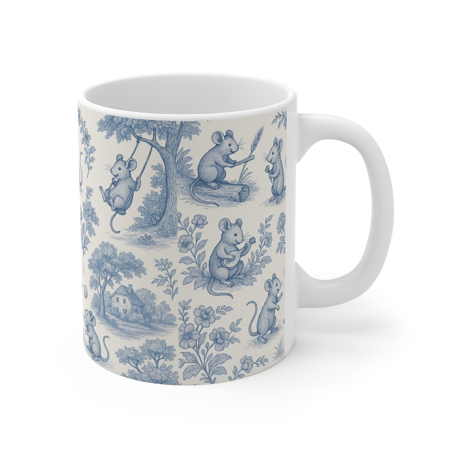 Mice Themed: Toile de Jouy Coffee Mug