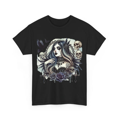 Gothic Girl Skull & Roses T-Shirt