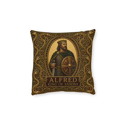 Alfred the Great Saxon King Cushion — Regal History Gift Throw Pillow