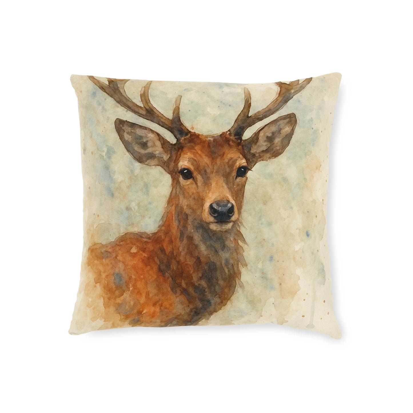 Majestic Stag Throw Cushion — Wildlife Gift for Country Home Decor