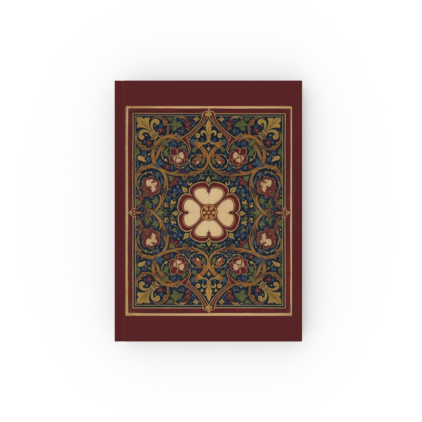 Tudor Rose Hardback Journal — Vintage Pattern Notebook for History Lovers