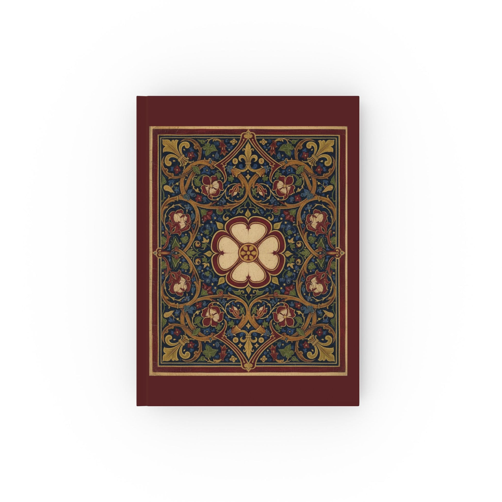 Tudor Rose Hardback Journal — Vintage Pattern Notebook for History Lovers
