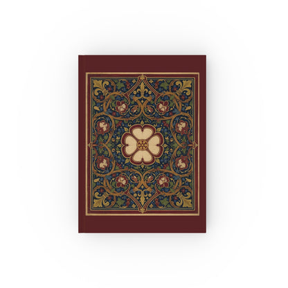 Tudor Rose Hardback Journal — Vintage Pattern Notebook for History Lovers