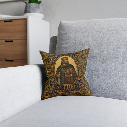 Alfred the Great Saxon King Cushion — Regal History Gift Throw Pillow
