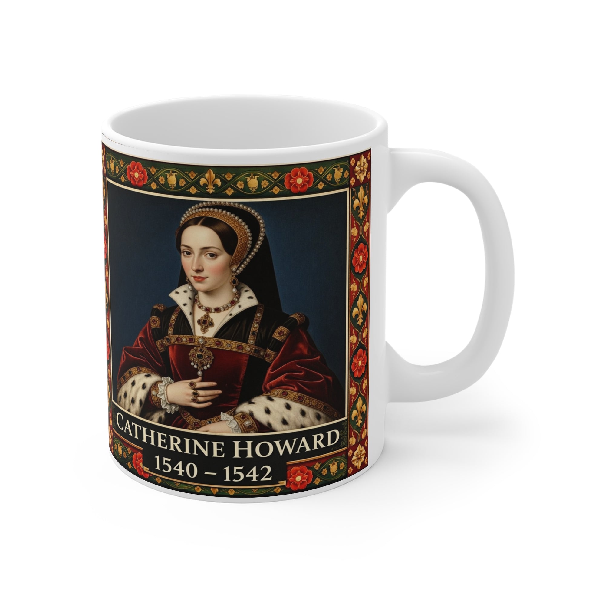 Catherine Howard Portrait Mug — Tudor History Gift for History Lovers