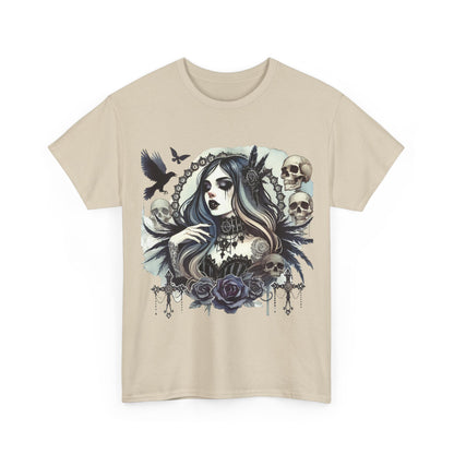 Gothic Girl Skull & Roses T-Shirt
