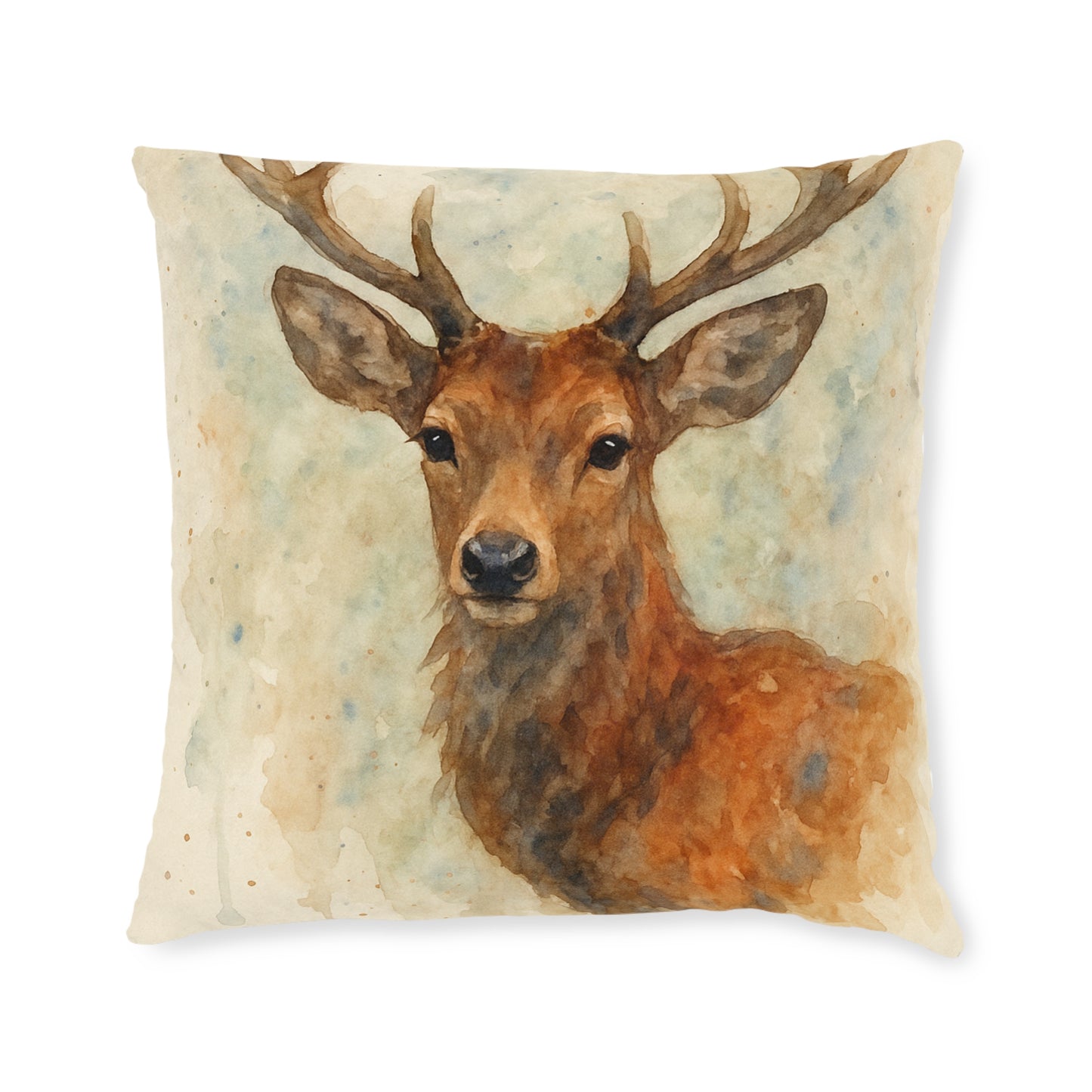 Majestic Stag Throw Cushion — Wildlife Gift for Country Home Decor