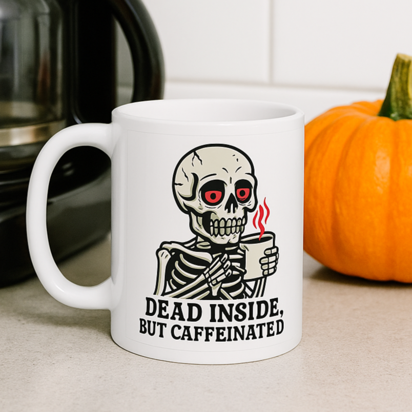 Skeleton Coffee Mug, Halloween Gift