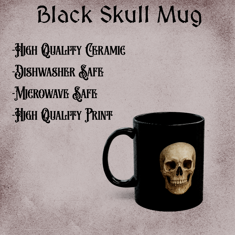 Black Skull Coffee Mug