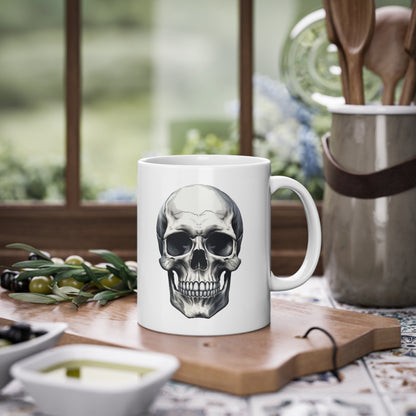 White Skull Mug