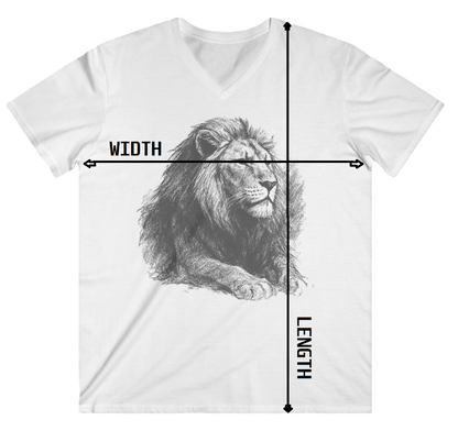 Lion Graphic V-Neck T-Shirt