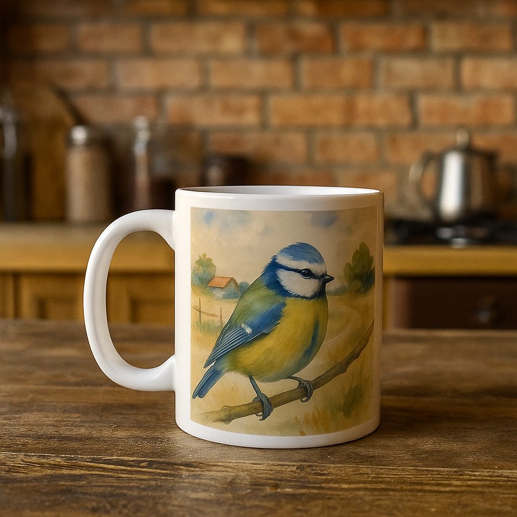 Watercolor Blue Tit Mug