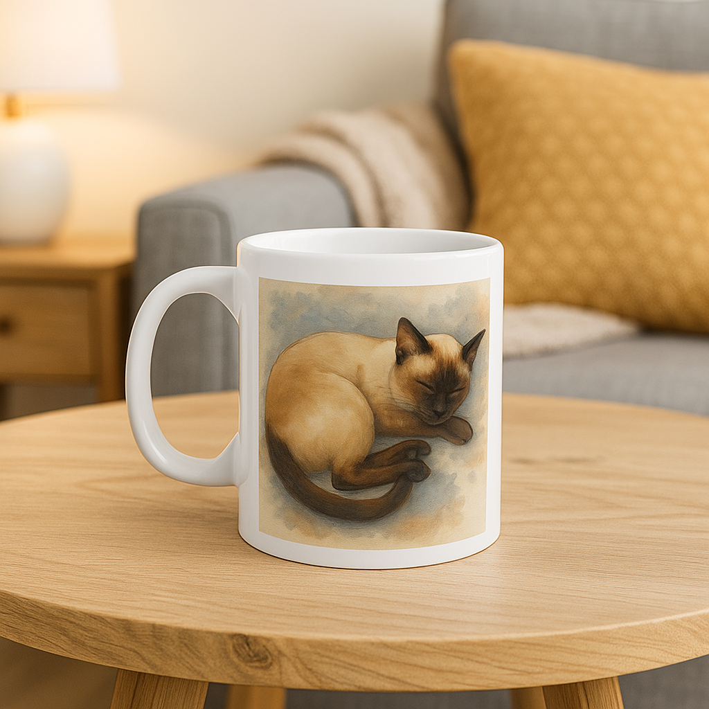 Watercolor Siamese Cat Mug