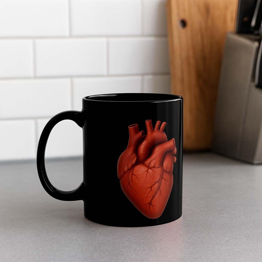 Human Heart Mug - Black