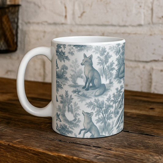 Fox Themed: Toile de Jouy Coffee Mug