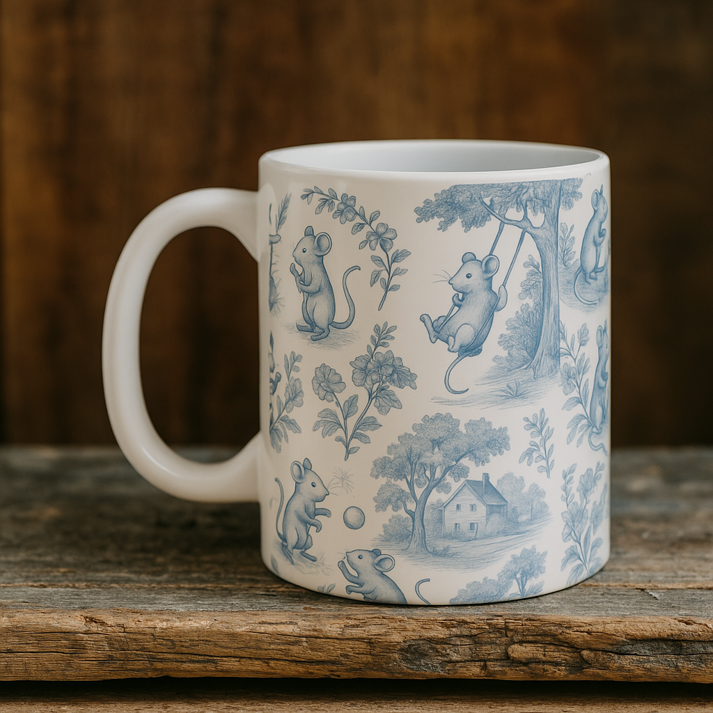 Mice Themed: Toile de Jouy Coffee Mug