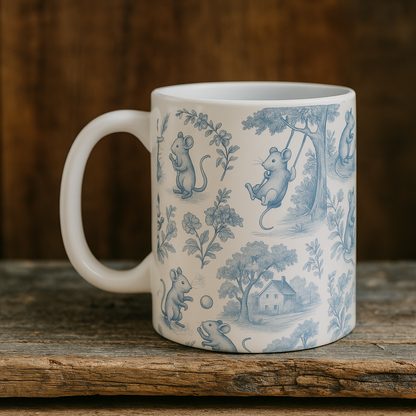 Mice Themed: Toile de Jouy Coffee Mug