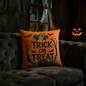 Halloween Square Pillow - Trick or Treat Decorative Cushion