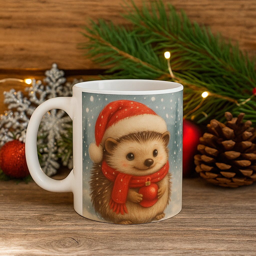 Christmas Hedgehog Mug
