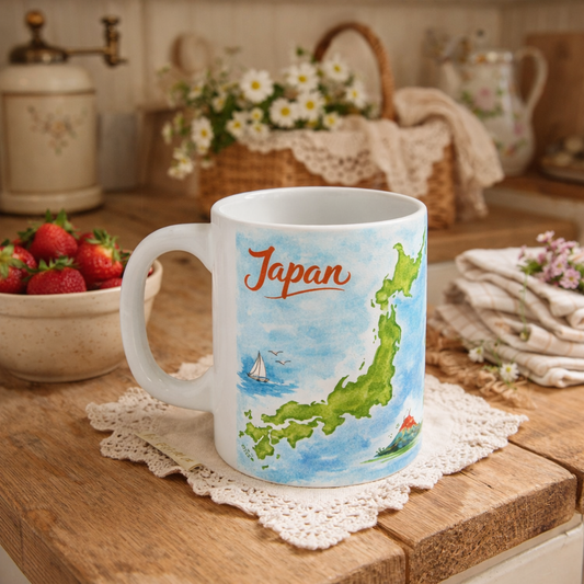 Japan Atlas Mug — Travel Gift for Japan Lovers & Expats