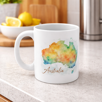 Australia Atlas Mug — Travel Gift for Aussies & Australia Lovers