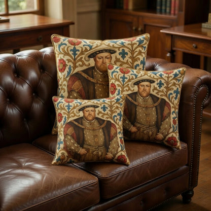 Henry VIII Tudor Rose Cushion — Regal History Gift Throw Pillow