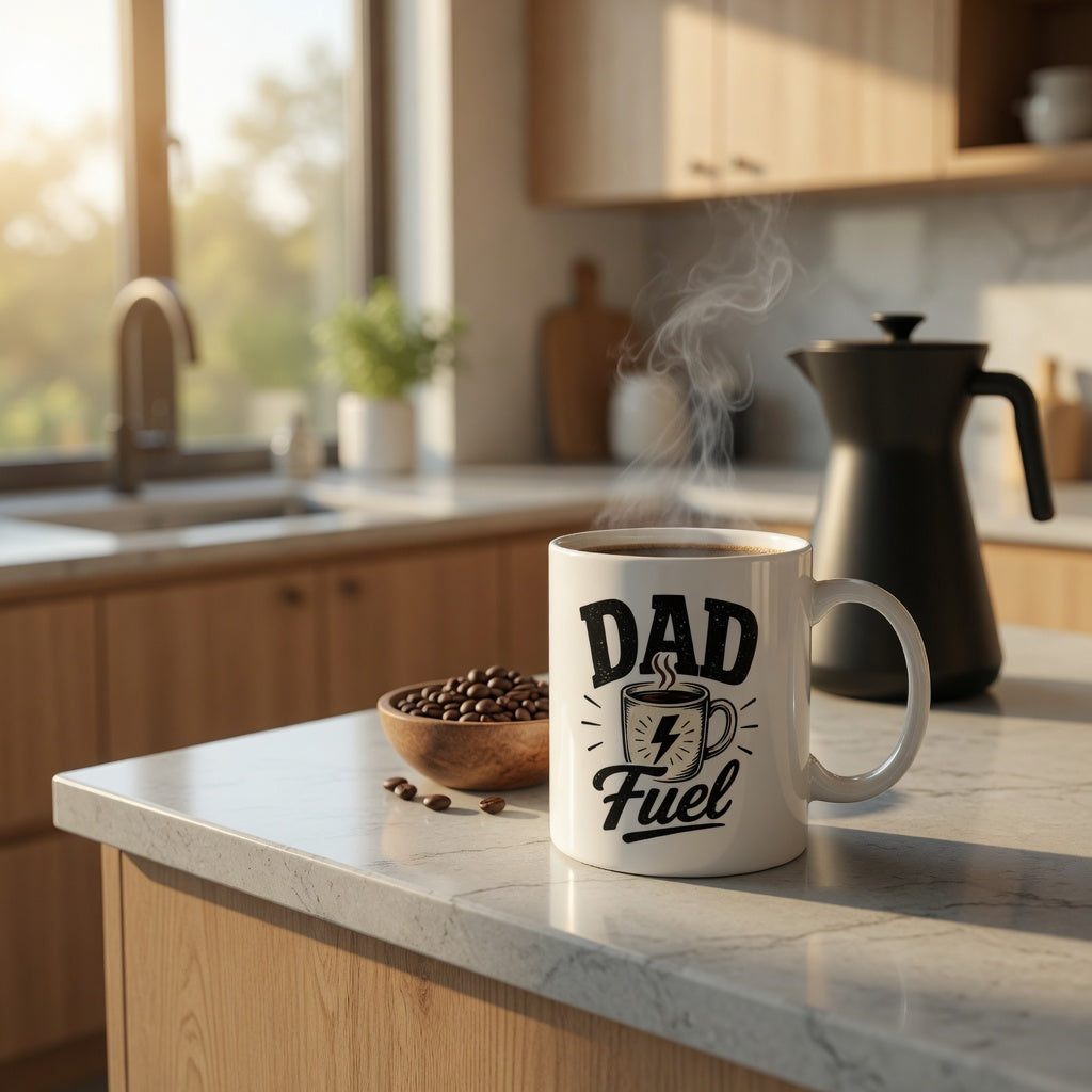 Dad Fuel Coffee Mug — Funny Father's Day Gift for Coffee Loving Dads