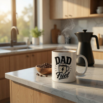 Dad Fuel Coffee Mug — Funny Father's Day Gift for Coffee Loving Dads