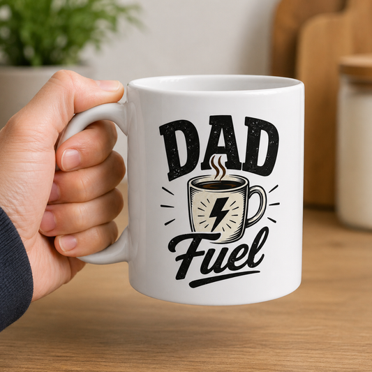 Dad Fuel Coffee Mug — Funny Father's Day Gift for Coffee Loving Dads