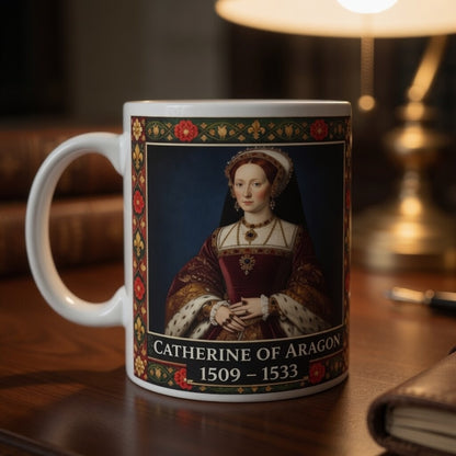 Catherine of Aragon Portrait Mug — Tudor History Gift for History Lovers