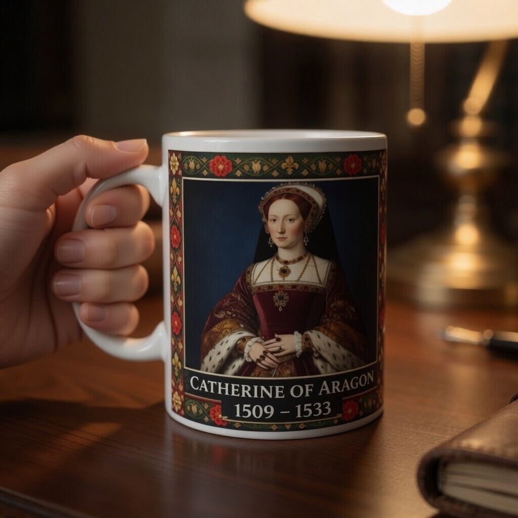 Catherine of Aragon Portrait Mug — Tudor History Gift for History Lovers