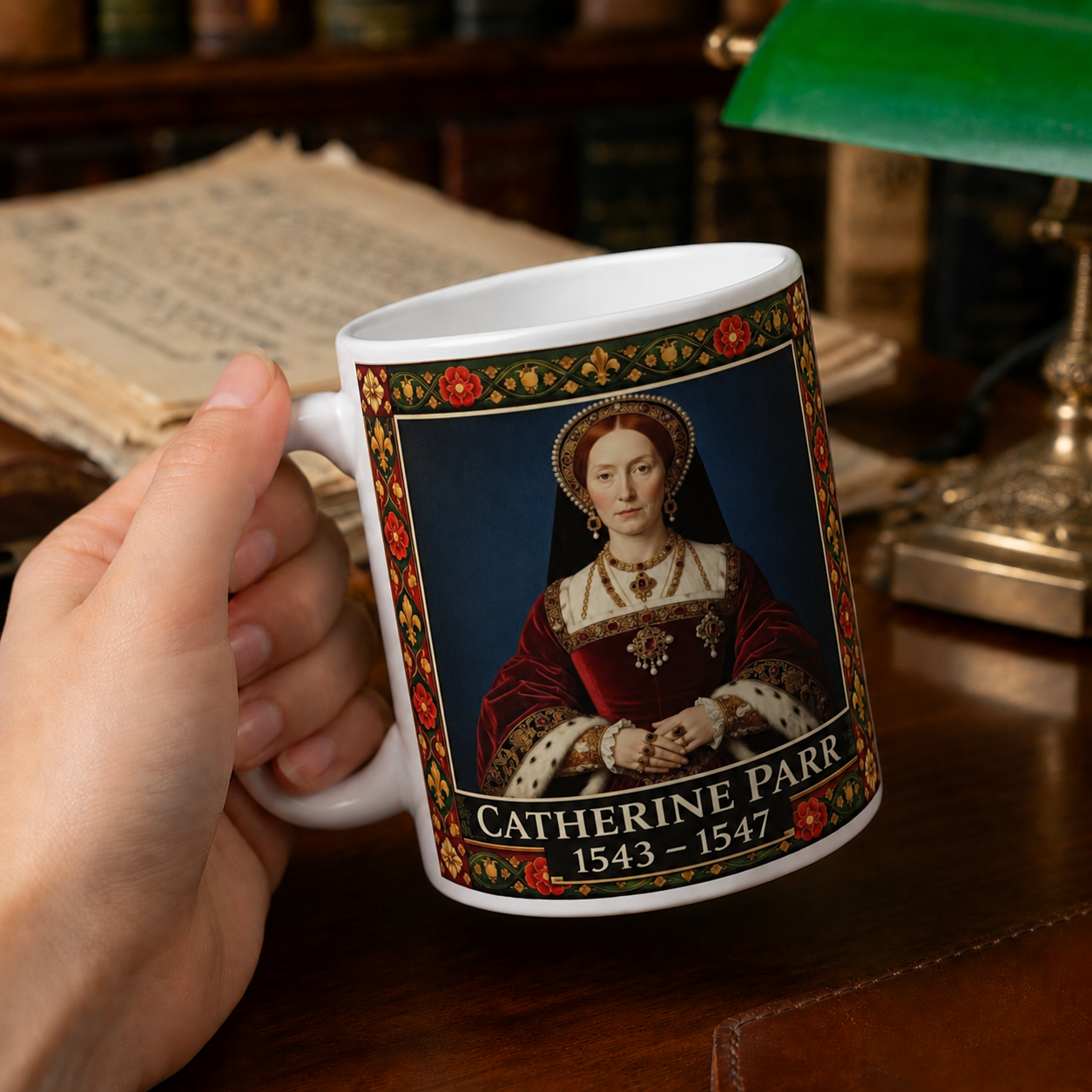 Catherine Parr Portrait Mug — Tudor History Gift for History Lovers