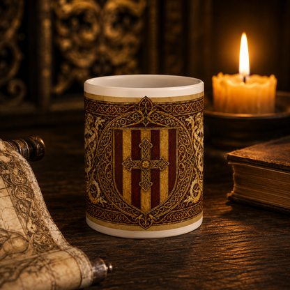 Kingdom of Northumbria Mug — Anglo-Saxon Heraldic History Gift